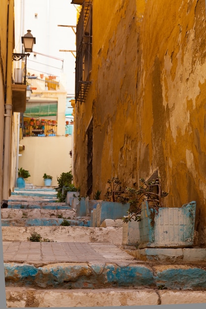 Free Photo street in old spanish city. alicante