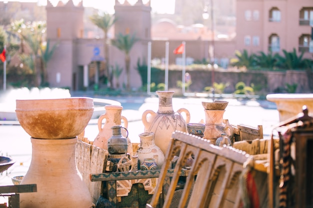 Free Photo street scene in marrakesh