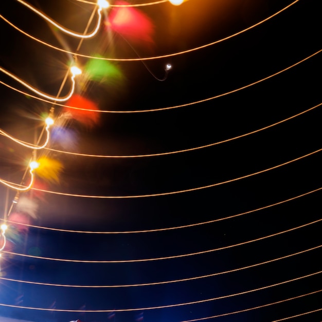 Free photo string light lines night festive