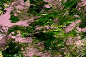 Free photo strokes of green and pink paint