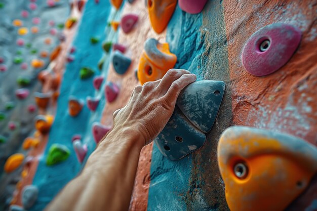 Free photo strong man bouldering