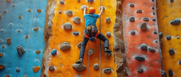 Free photo strong man bouldering