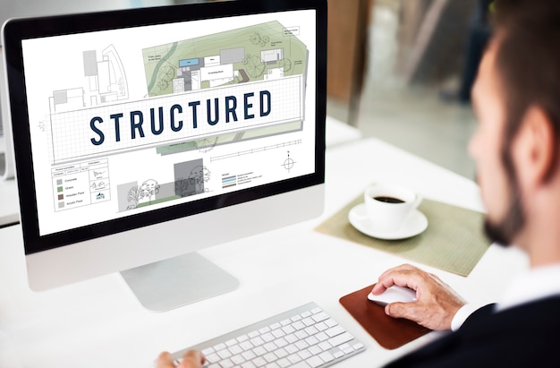 Structured Building Construction Design Plan Concept