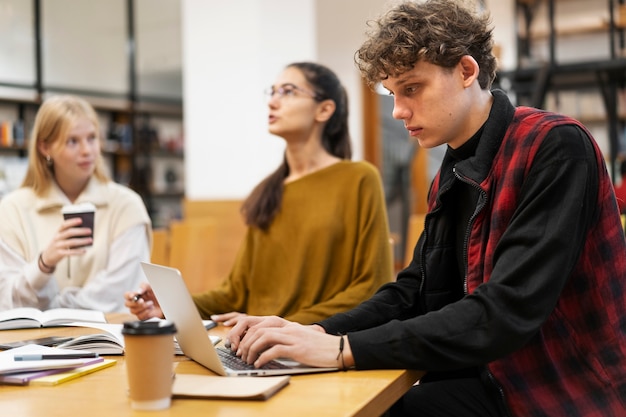 Students working in study group