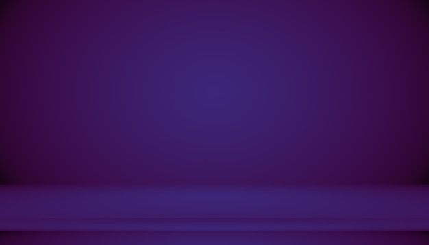 Free photo studio background concept - dark gradient purple studio room background for product.