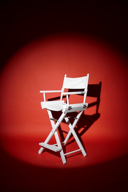 Studio portrait concept with chair