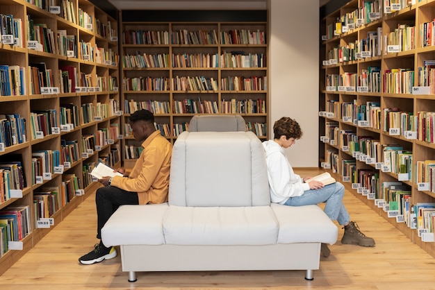 Study group learning in the library