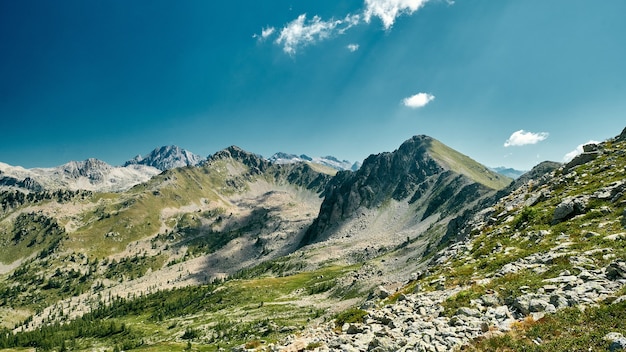 Free photo stunning scene of a mountain ridge in the french riviera