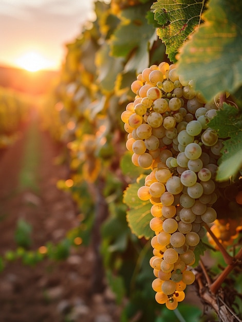 Free photo stunning view from vineyard with grapevines and nature