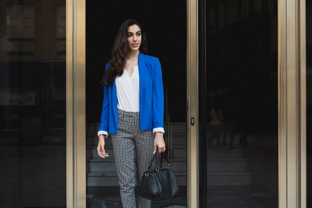 Stylish executive with blue jacket