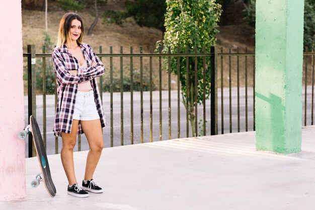 Stylish skater girl