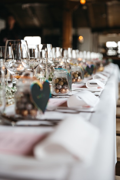 Stylish table decoration for celebration