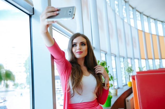 Stylish teenager smiling for photo