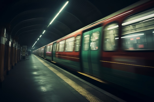 Free photo subway in dark atmosphere