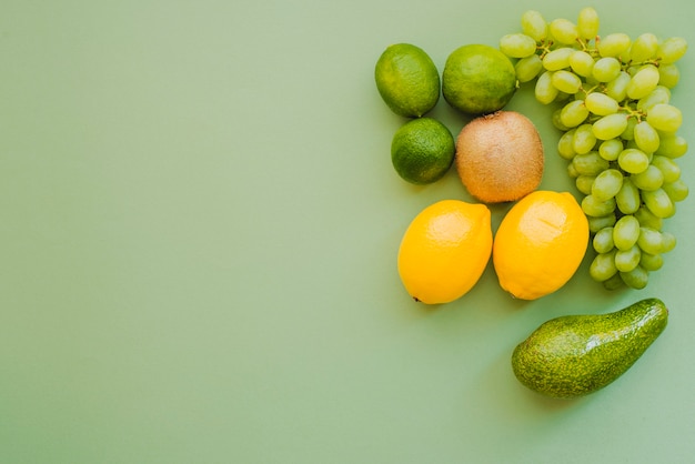 Free photo summer composition with variety of fruits