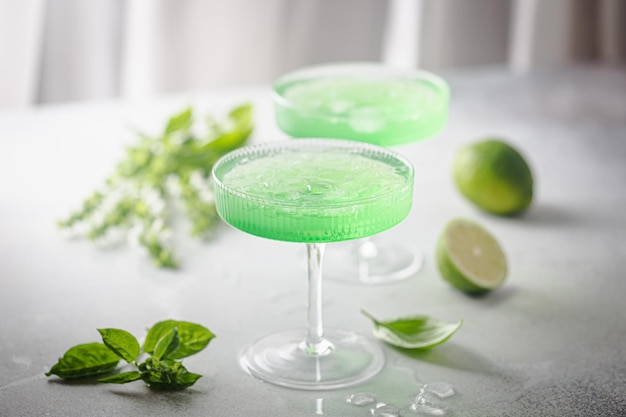 Summer green cocktail