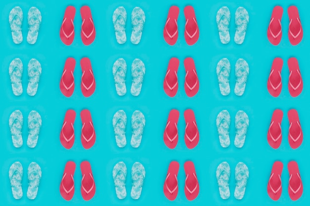 Summer pattern with flip flops