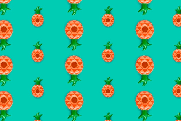 Free photo summer pattern with pineapples