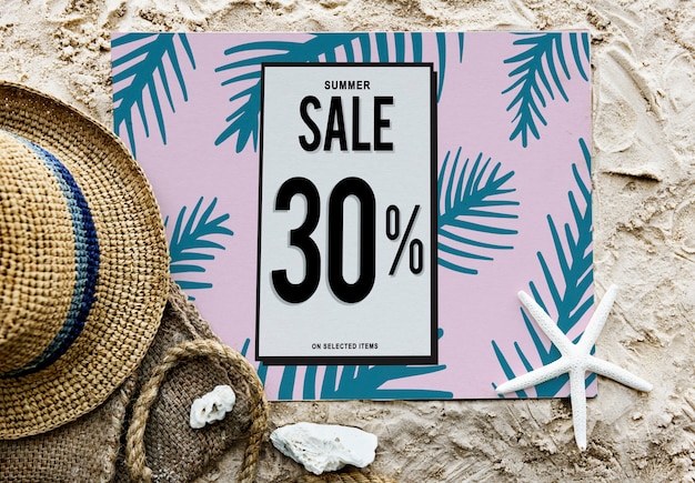 Summer Sale Promotion Discount Concept