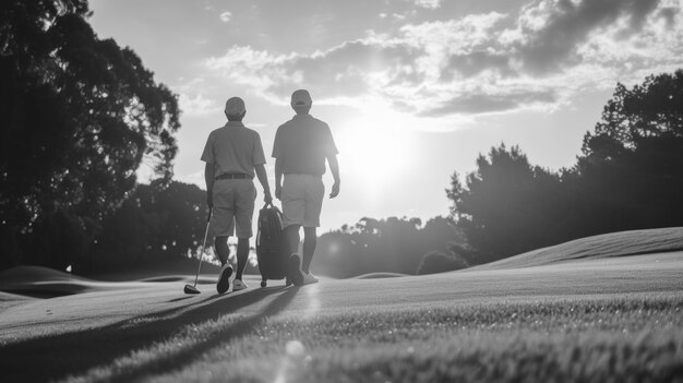 Summertime seasonal scene with monochromatic black and white effect