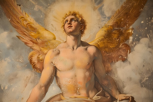 Free photo sun god depicted as a powerful man in a renaissance setting