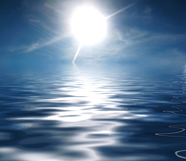 Sun reflected in water