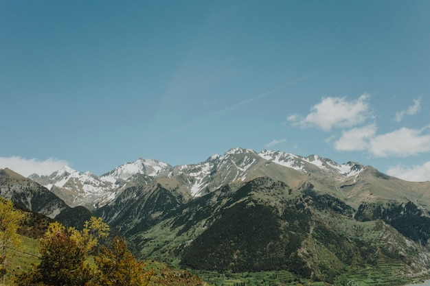 Sunny landscape of a mountain