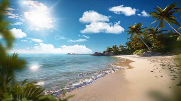 Sunny tropical landscape