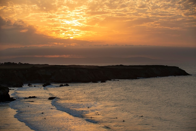 Free Photo sunset sky with clouds background