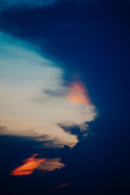 Sunset sky with clouds