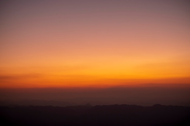 Free photo sunset and twilight of top of thailand