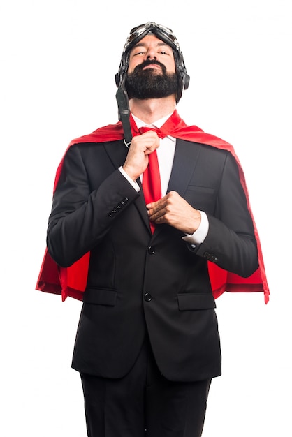 Free photo super hero businessman