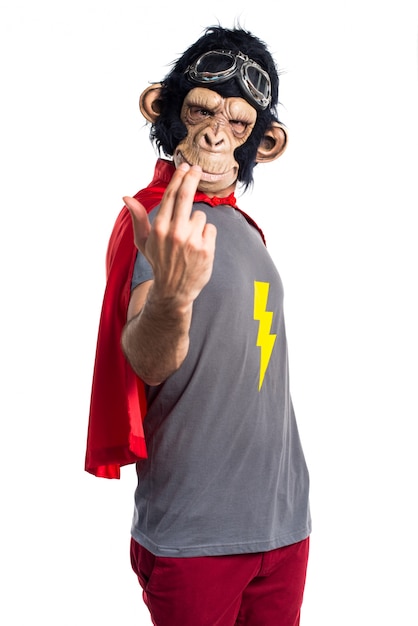 Free photo superhero monkey man coming gesture