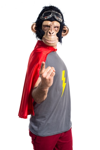 Free photo superhero monkey man shouting