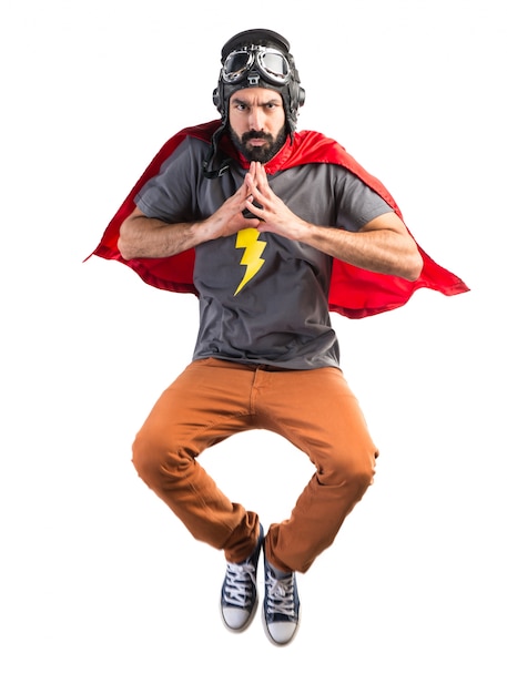 Free photo superhero  thinking