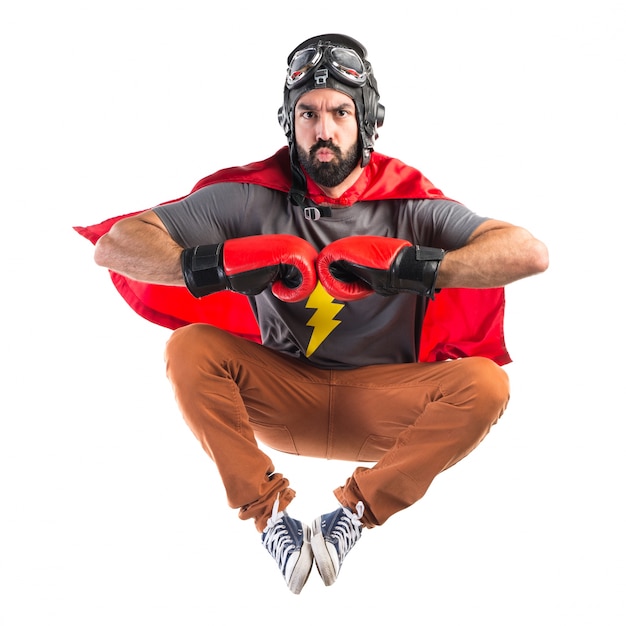 Free photo superhero with boxing gloves