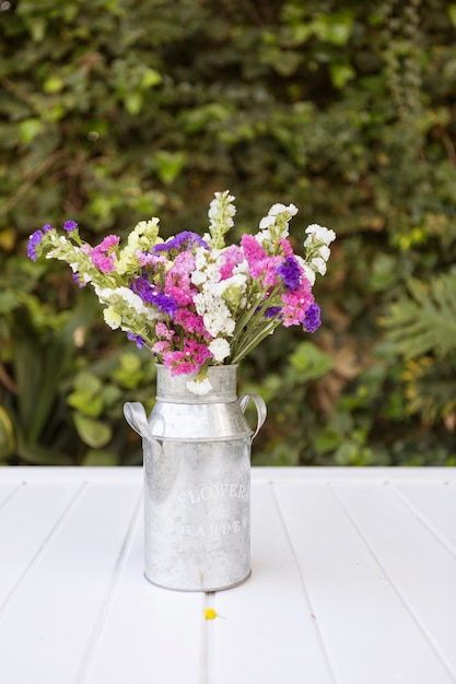 Free photo surface with decorative vase and blurred background