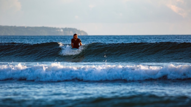 Surfer on the wave