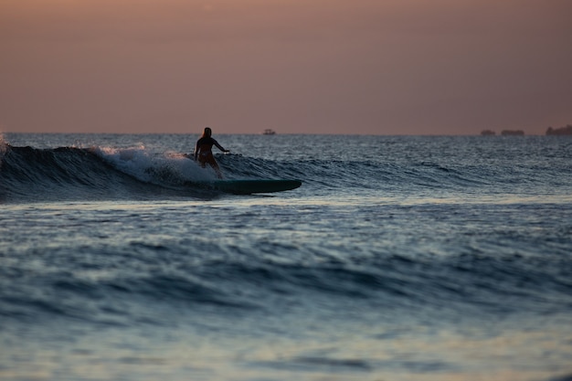 Surfer on the wave