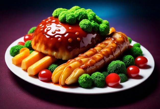 Surreal food for online content creation