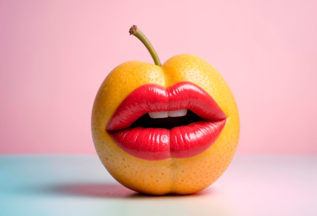 Free photo surreal fruit in studio