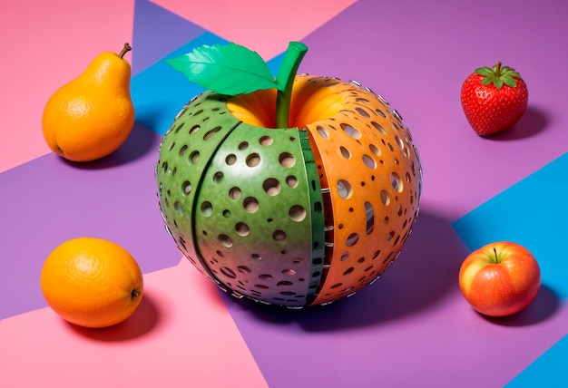 Free Photo surreal fruit in studio