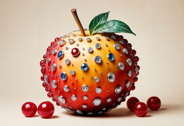 Surreal fruit in studio