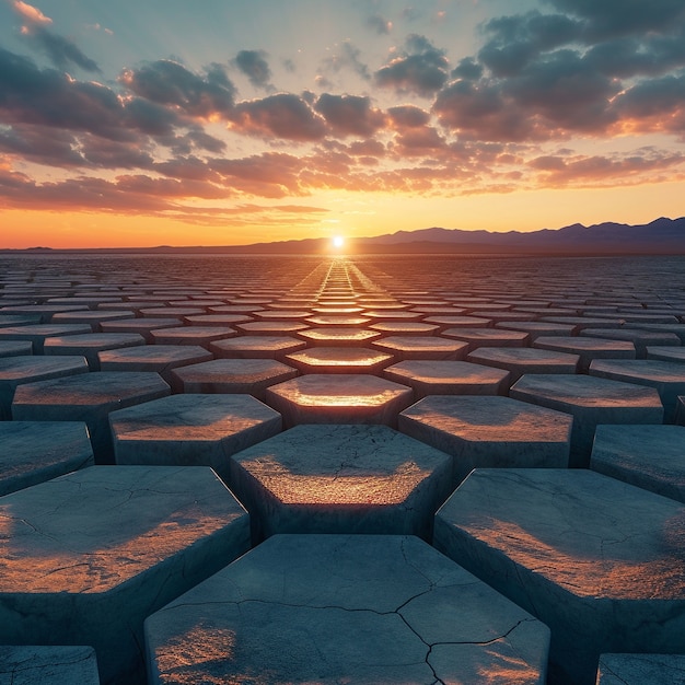 Free Photo surreal geometric shapes in the barren desert