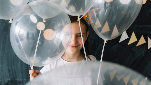 Free photo sweet girl with balloons