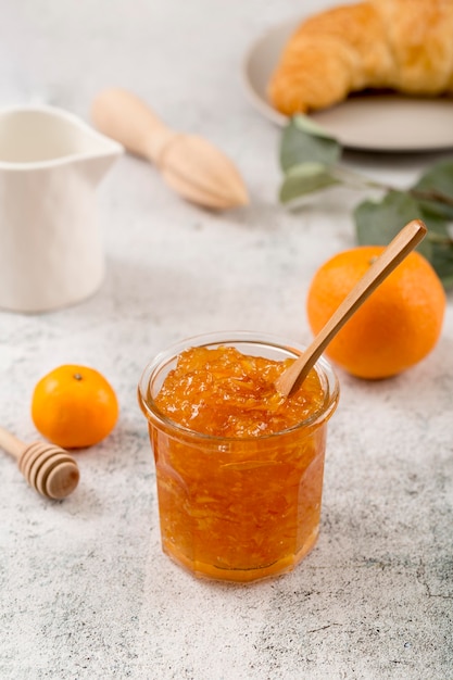 Free photo sweet homemade natural tangerine jam