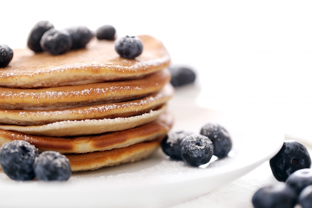 Sweet pancakes with berries