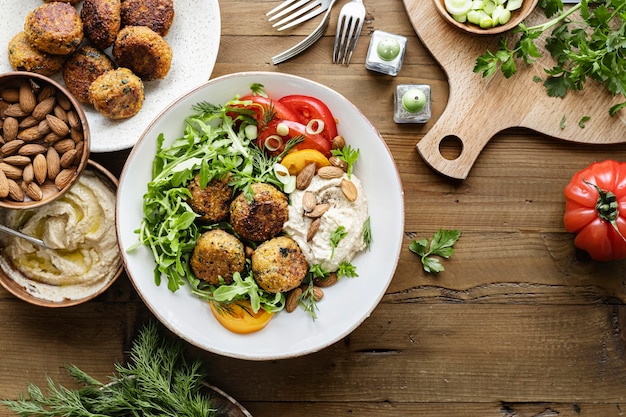 Free photo sweet potato falafel recipe idea for vegan