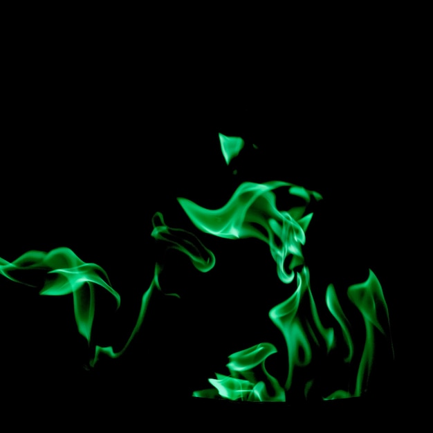 Free photo swirling green flame