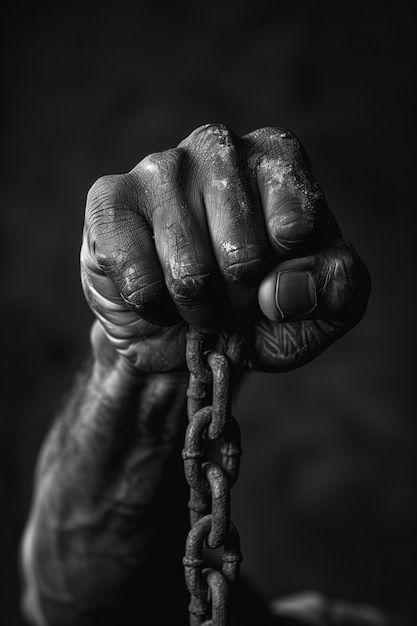 Free Photo symbolic representation of the end of slavery in the u.s. with people of color